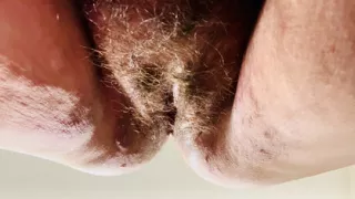 Closeup - Hairy pussy deeply fucked and soaked