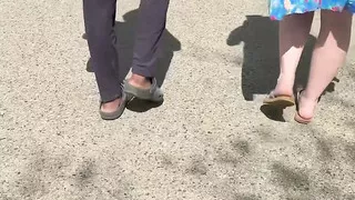 Public parking lot blowjob for nerdy fan