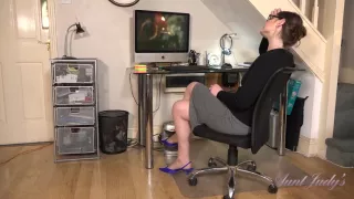 Aurora Fantasizes & Masturbates in Her Home Office