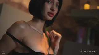 StasyQ 557 Nude Skinny Brunette MarfaQ with Bob Haircut