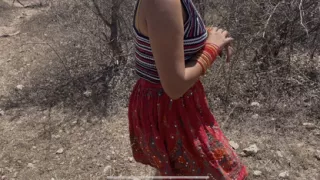 The boy of the same village caught the new dust of the village in the forest and left it.