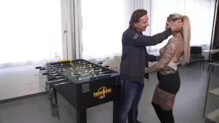 Hot babe Mia loves sucking and fucking big George's massive cock