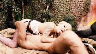 Farrah Fox Sucks The Soldier's Dick Clean After He Fucks Her