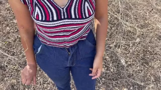 Girlfriend's friend caught in the jungle and left the kpde open