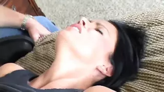 Hot Tight Pussy Gets Fucked by 2 Older Cocks