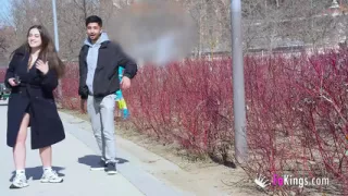 Marta Villalobos is very horny. She goes out to Madrid looking for cock