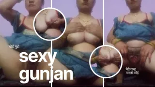 Indian mom milking boobs and masturbate her hairy pussy