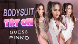 Nude and White Bodysuit Try On - Hannahjames710