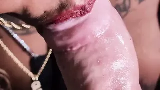 The Slut Queen "dark Dea" in Sloppy BJ for Bwc "white Kong"