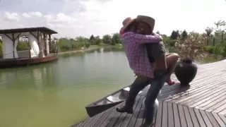 Two friends fucking hot bitches on the pier