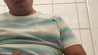 Jerking Off in the Bathroom While the Janitor Watches Me Get Off