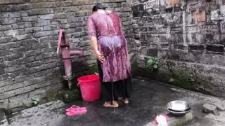 I see aunty taking a bath naked in the washroom  I hugged her and started fucking her in the ass