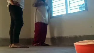 Real student make doggy style duck at college campus