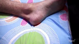 Jerking my big latino cock inside a condom, filling it with cum and then eating the cum from the condom