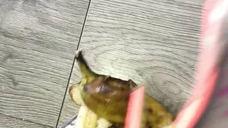 Cd sissy nylon feet crush banana