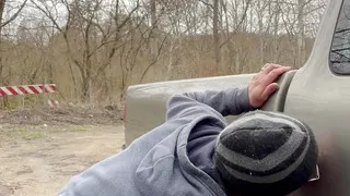 Piss on dildo then suck dildo