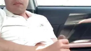 Horny Asian Guy Masturbates and cum inside his car