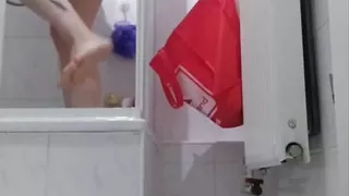 Piss on self, self anal fisting, extreme anal dildo