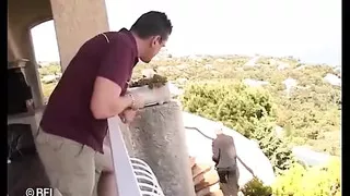 Blonde slut takes it deep in the ass