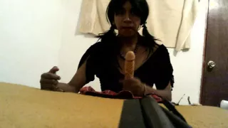 Joselynne Crossdresser Oral And Masturbating Big Dildo Before Using In My Ass