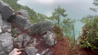 Suck stranger cock in forest and swallowed her cum