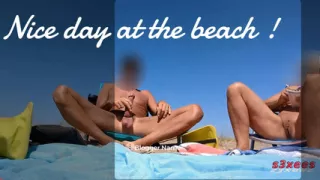 He masturbates on the beach in Cap d&#039;Agde and pass behind them. Nice exhibition!