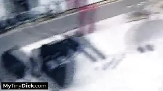 A fiery redhead works her magic sucking that small cock