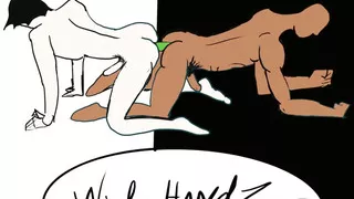 Ass to ass interracial fucking