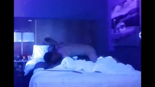 Couple Having Fun in Blacklight