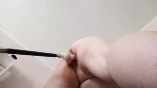 horny neighbor has fun with a sex machine