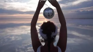 Sunset on salt-Lake Elton