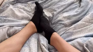 Sexy Twink Boy Plays With Socks And Feet