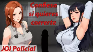 Spanish audio JOI. Good cop, bad cop. Instructions for exciting straw.