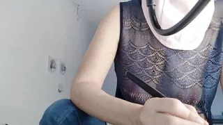 Naughty sexy milf tries on naked clothes. Latina hairy pussy tries on clothes in bed.