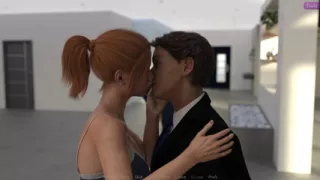 My Stepbrother 's Wife #41 Jennifer kissed on John's mouth in front of Alan-highlight