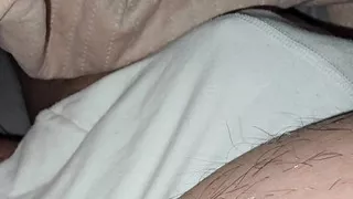 Step son allows step mom hand slip under his underwear and handjob his dick fir her pleasure