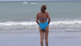 Stepson for the first time has sex with beautiful stepmother on the beach