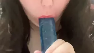 Young Slut practice face fucking with dildo