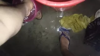 Deshi Boudi Enjoy with her Husband in Bathroom