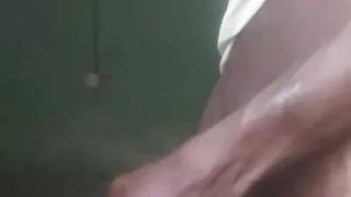 Teen black ebony stroke his big black dick.