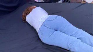 Stepmom forgot to take off her jeans and stepson helped her