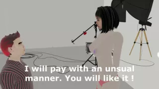 Chinese Top Model in Red Lingerie Fucked by Photographer