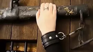 Pierced chick gets tied up and whipped