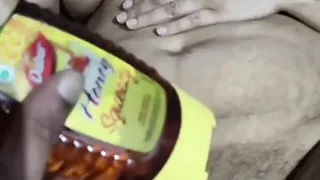 Making Him Lick Some Honey