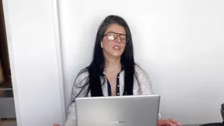 Gassy Secretary Farting, Burping and Smoking at Work