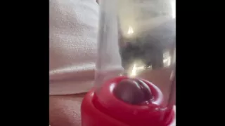 Milked to cum while tied in the chair