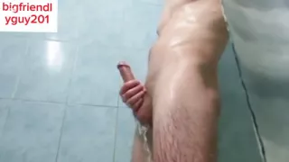 Hot Guy having Body Shaking Orgasm while Jerking off and Moaning in Shower
