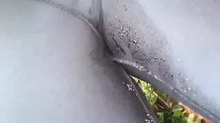 Piss slut outside humiliation peeing herself