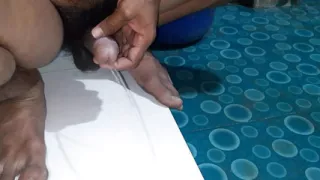 Pee Indian Man Bathroom Black Big Cock