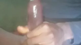 Watch me masturbating with a condom.